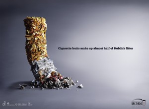 "Cigarette butts make up almost half of Dublin's litter"